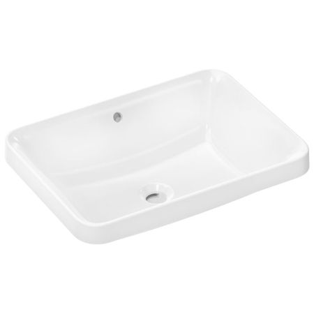 Раковина, Hansgrohe, Xuniva Q, ширина, мм-550, глубина, мм-400, высота, мм-175, тип установки-встраиваемый, отверстия для смесителя-отсутствуют, с переливом, материал-керамика, цвет-белый, артикул 60158450