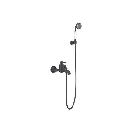 Смеситель для ванны с душевым набором AQUATEK, матовый черный AQ1549MB КЛАССИК, артикул AQ1549MB