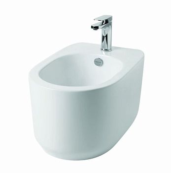 Hidra Gio, подвесное биде c крепежом, 55x36,5x29,5h см, цвет черный матовый