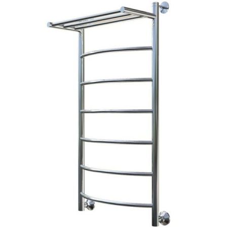 Водяной полотенцесушитель Тругор Приоритет 1 П НП 100x50 с полкой Хром, артикул Приоритет1/нп10050П