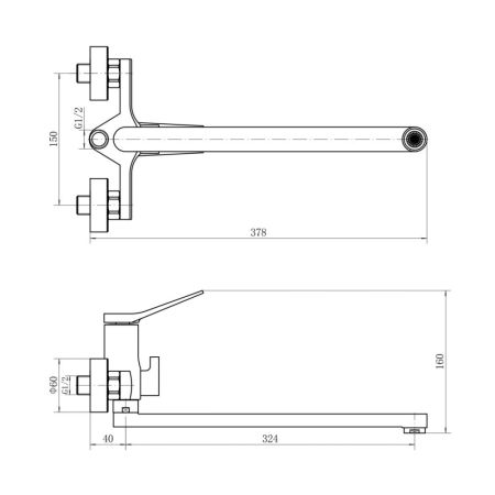 Смеситель для ванны FASHUN A2286-7, черный