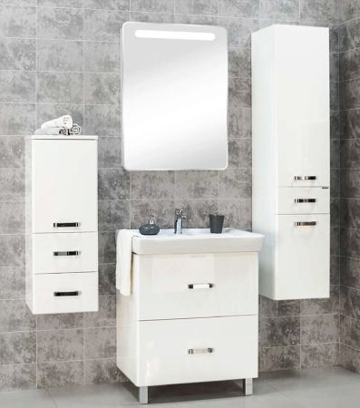 Тумба под раковину АКВАТОН АМЕРИНА Н 67 1A169301AM010 (напольная, белый глянец), шт, артикул 1A169301AM010