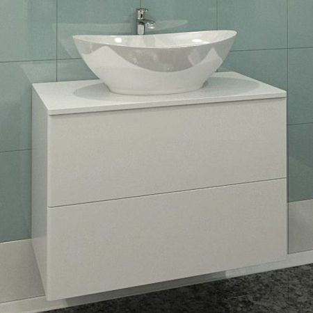 Тумба с раковиной Orange Otto 75 Ot-75TuSTONE+G56 Белая, артикул Ot-75TuSTONE+G56