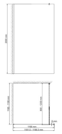 Rossel 28W40 Душевая перегородка, артикул 28W40