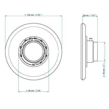 THG INFINI PORCELAINE BLANCHE Смеситель настенный встраиваемый, термостатический, цвет Matt gold PVD
