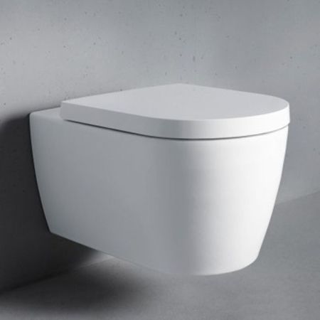 Duravit ME by Starck Унитаз подвесной 570х370  мм безободковый, HygieneGlaze, цвет: белый.бел.шелковисто-матовый, артикул 2579099000
