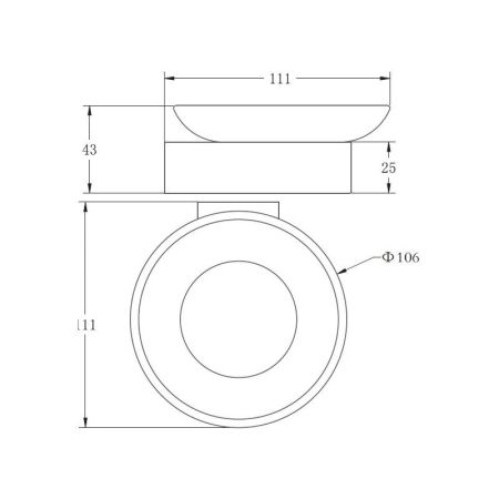 Мыльница BELZ B90802, брашированное золото