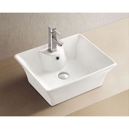 Керамическая раковина-чаша MYSTIC на столешницу, 49,5x41,5x19,5 см, белый, Sapho