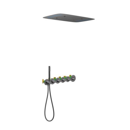 Душевая система встроенная с термостатом Timo Saona SX-2319/18SM черное золото, артикул SX-2319/18SM