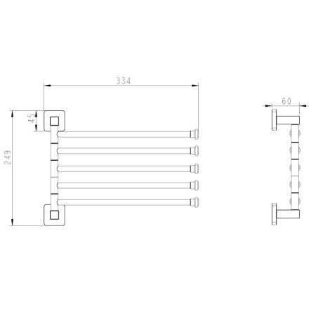 Полотенцедержатель FASHUN A2615-17, графит