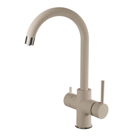 Смеситель для кухни с подключением фильтра GranFestGF-Z-5422, песочный