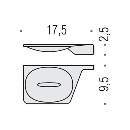 Colombo Alize Мыльница, Sx, подвесная, цвет: хром, артикул B2501S.CR