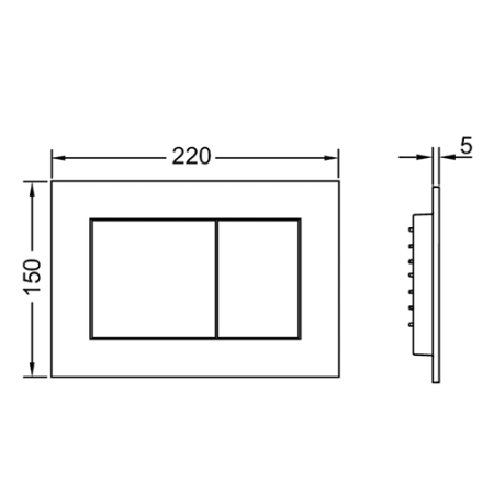 Клавиша смыва, TECE, TECEnow, назначение-для унитаза, ширина, мм-220, глубина, мм-5, высота, мм-150, тип смыва-двойной, тип управления-механический, материал-пластик, цвет-белый, артикул 9240400