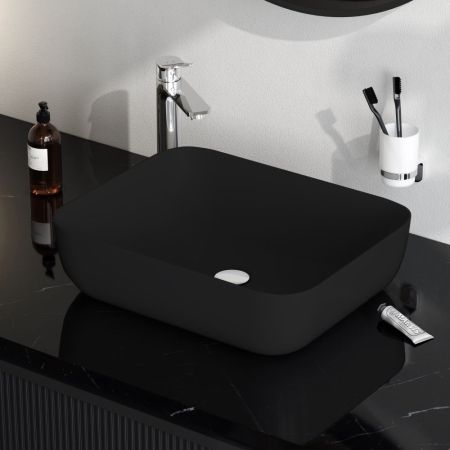 M8FWCC10510BM Func Раковина накладная, прямоугольник, 51 см, цвет черный матовый, артикул M8FWCC10510BM