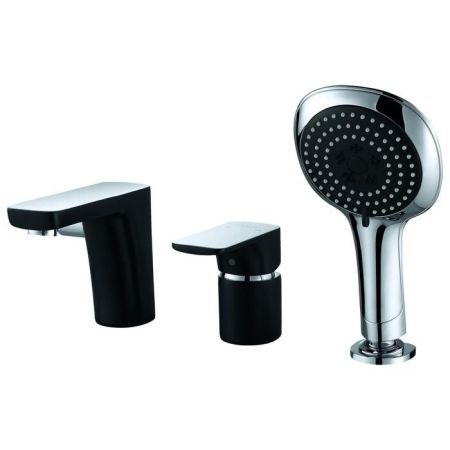 Смеситель на борт ванны D&K Berlin Technische DA1434915 Хром Черный, артикул DA1434915