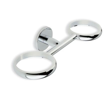 Stil Haus Liz, настенный держатель двойной для мыльницы/дозатора/стакана, цвет хром, артикул LZ35(08)