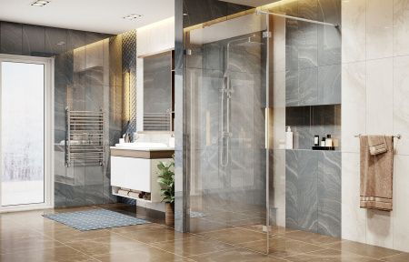 Душевая перегородка Ambassador Walk-in 15031106-MA1, свободный вход, точечный трап,100х25 Душевая перегородка Ambassador Walk-in 15031106-MA1, свободный вход, точечный трап,100х25