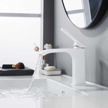 Смеситель для раковины Shevanik S4001C, белый, артикул S4001C