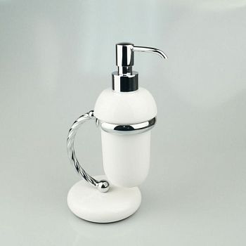 Stil Haus Giunone, настольный керамический дозатор, цвет хром - белый