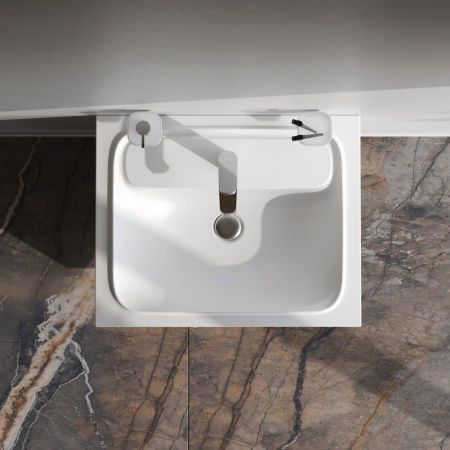 M8FWPC0600WM Func, Раковина мебельная, литьевой мрамор, 60 см, цвет белый матовый, артикул M8FWPC0600WM