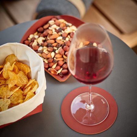 ADJ Подставка для сервировки, 30x30 см., цвет: коньяк/бордо, артикул 0017.09/30