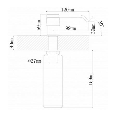Дозатор для кухонной мойки Florentina РОНДО 703.727.0000.303, мокко, артикул 703.727.0000.303