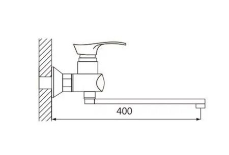 Смеситель для ванны Shevanik S5272, хром