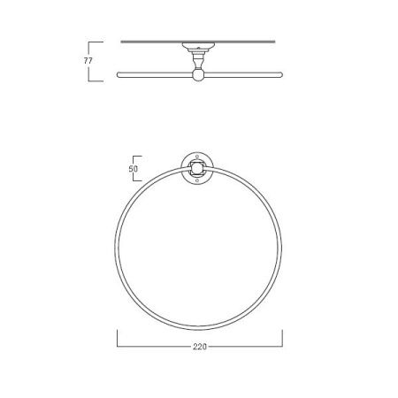 SIMAS Accessori Вешалка-кольцо для полотенец, цвет бронза