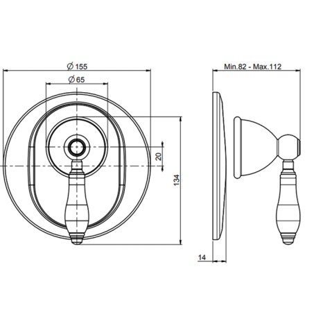 FIMA|Carlo Frattini Herend Смеситель для душа встроенный, внешняя часть, цвет хром, артикул F5409X1CR