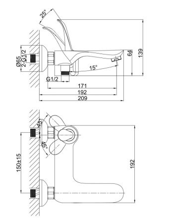 Смеситель для ванны DK Venice Baciano (DA1033256), артикул DA1033256