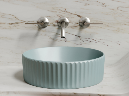 Умывальник чаша накладная круглая (цвет Зеленый Матовый) Элемент (Element) 360x360x115мм, артикул CN6057MLG