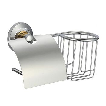 Держатель для туалетной бумаги и освежителя Savol S-L07151, сатин