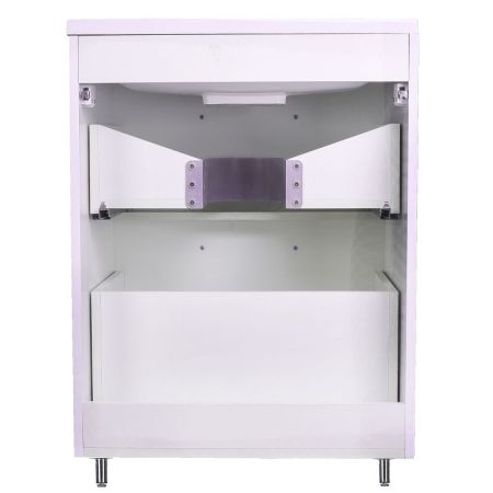 Тумба напольная "Каре 60" (2 ящ.) Люкс белая, PLUS, артикул СС-00002265