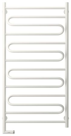 Полотенцесушитель электрический "ЭЛЕГИЯ 2.0" 1200х600 / МЭМ левый (Матовый белый), артикул 30-5218-1260