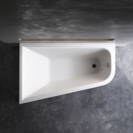 W72A-160L100W-A2 Ванна акриловая spirit  ассиметричная 160x100, без слива/перелива, левосторонняя