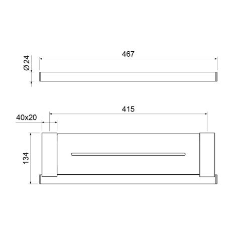 Полка в ванную Timo Luiro золото матовое (18573/17), артикул 18573/17