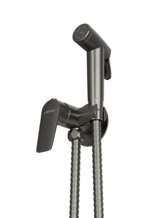 LINER-DIF-GM Гигиенический душ со смесителем, оружейная сталь, артикул LINER-DIF-GM