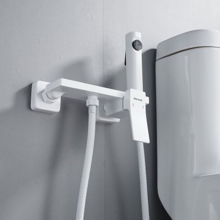Гигиенический душ со смесителем Shevanik S6105C-1, белый