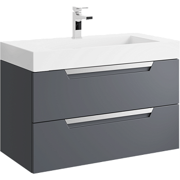 "Cube" тумба под умывальник, цвет серый, CUB0109GR, ТМ «AQWELLA»