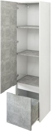 Шкаф пенал Sanflor Калипсо 38 L С03879 подвесной Белый Ателье светлый, артикул С03879