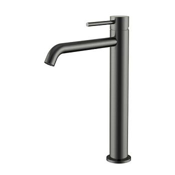 Смеситель для раковины высокий Knotlor SS-21/GM, оружейная сталь