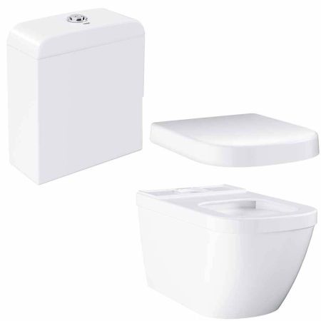 Унитаз напольный безободковый GROHE Euro Ceramic с бачком и сидением без микролифта (NW0013-1), артикул NW0013-1