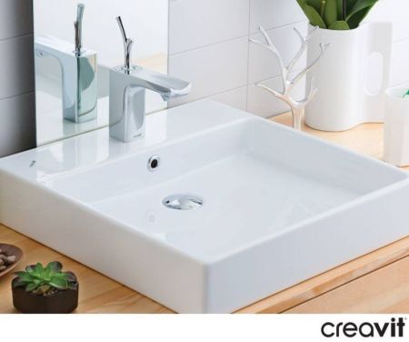 Раковина Creavit Next 50 NX255-00CB00E-0000 Белая, артикул NX255-00CB00E-0000