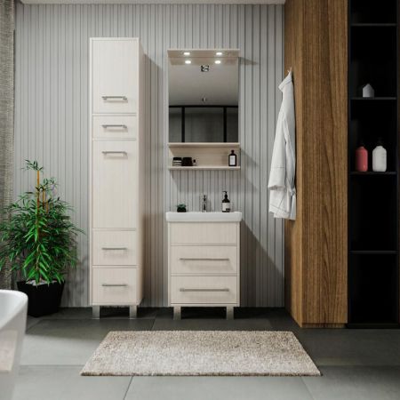 Зеркало Бриклаер ЧИЛИ 55 см, светлая лиственница, артикул 4627125414930