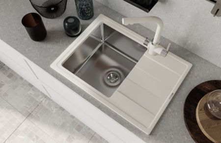 Кухонная мойка Florentina КОМБИ 21.390.B0650.201, жасмин, артикул 21.390.B0650.201