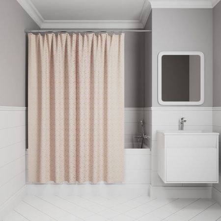 Штора для ванной IDDIS Base 200x240 см, Полиэстер, розовый (BG01P24i11), артикул BG01P24i11