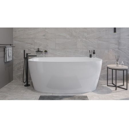 Ванна WHITECROSS Pearl A 155x80 (белый глянец) иск. камень, артикул 0214.155080.100