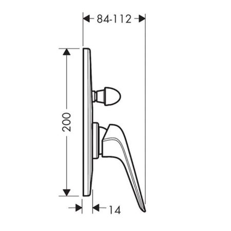 HG Novus Встраиваемый смеситель для ванны, внешняя часть, цвет: хром, артикул 71047000