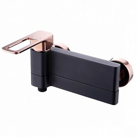 Смеситель для ванны Iddis Slide SLIBG00i02 Черный Розовое золото, артикул SLIBG00i02