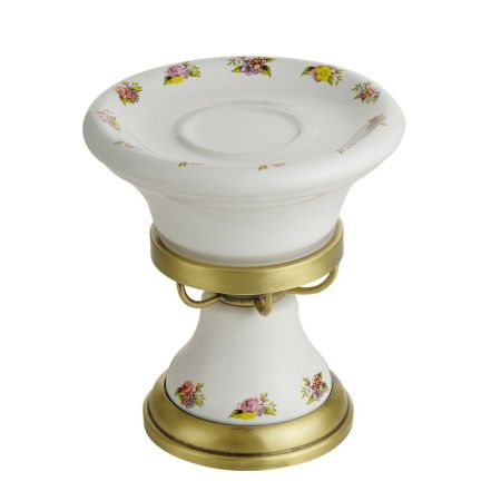 PROVANCE Mыльница настольная, керамика с декором/бронза, артикул 17614